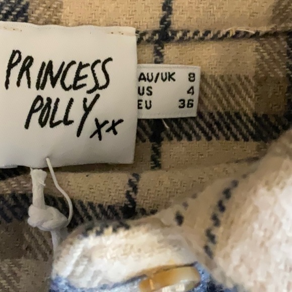 Princess Polly UNITY CHECK SHIRT BLUE - Picture 6 of 7